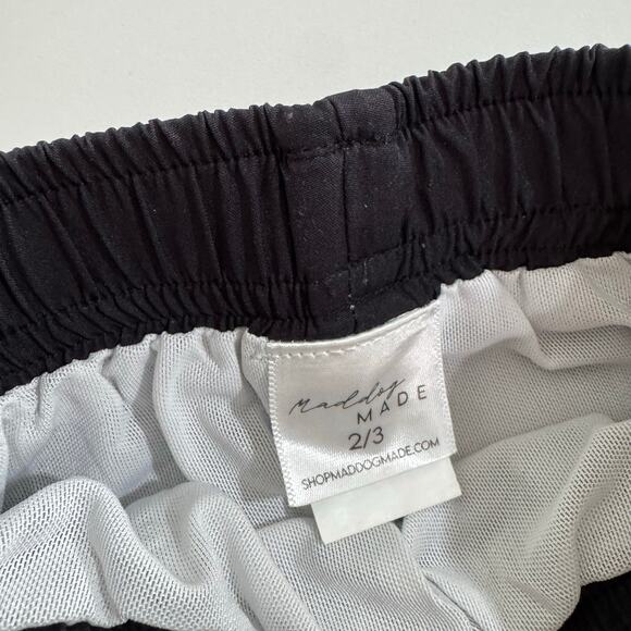 Maddog Made Black Check Swim Trunks Shorts Size 2/3 - Picture 3 of 5